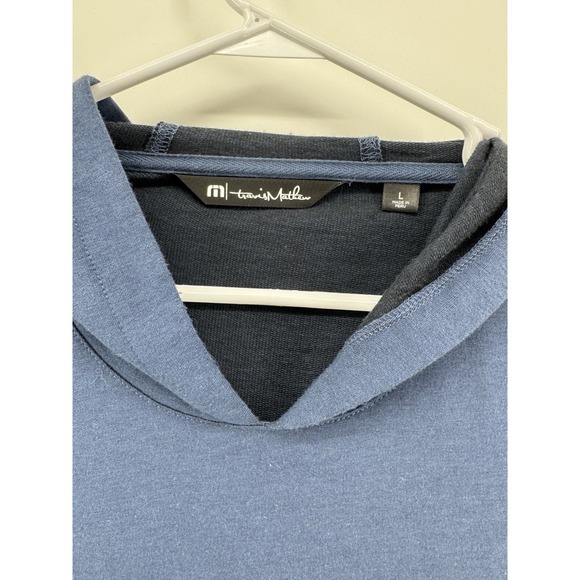 Travis Mathew Men's Size Large Blue Lightweight Stretch Hoodie - Picture 2 of 6